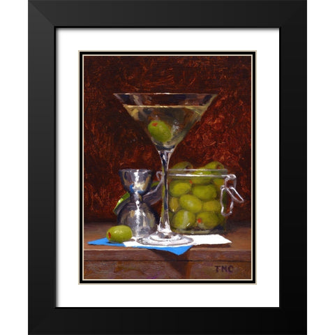 Dirty Martini Black Modern Wood Framed Art Print with Double Matting by Casey, Todd M.