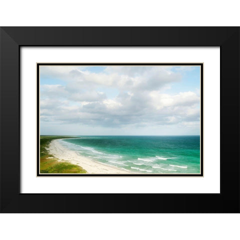 Coastal Blue Black Modern Wood Framed Art Print with Double Matting by Colligan, Lynann