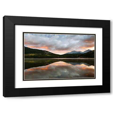 The Rocky Mountain 1 Black Modern Wood Framed Art Print with Double Matting by Colligan, Lynann