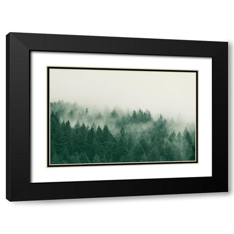 Emerald Forest No. 1 Black Modern Wood Framed Art Print with Double Matting by Colligan, Lynann