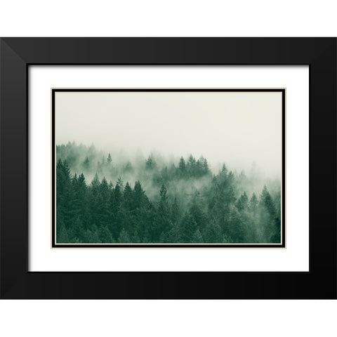 Emerald Forest No. 1 Black Modern Wood Framed Art Print with Double Matting by Colligan, Lynann