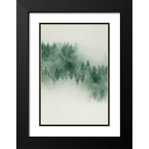 Emerald Forest No. 2 Black Modern Wood Framed Art Print with Double Matting by Colligan, Lynann