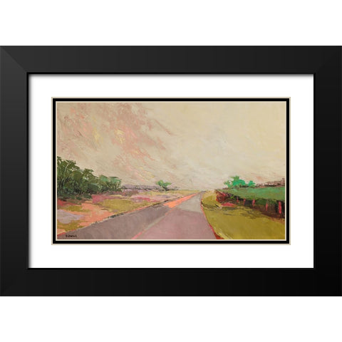 Western Pampa Landscape Black Modern Wood Framed Art Print with Double Matting by Chapuis, Virginia