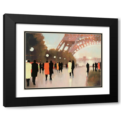 Paris Remembered Black Modern Wood Framed Art Print with Double Matting by Christie, Lorraine