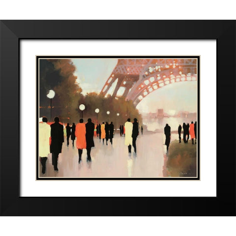 Paris Remembered Black Modern Wood Framed Art Print with Double Matting by Christie, Lorraine
