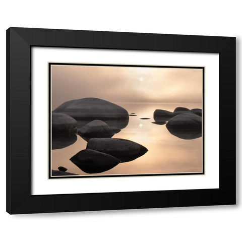 Silver and Gold Black Modern Wood Framed Art Print with Double Matting by Carmel, Elizabeth