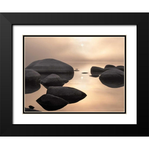 Silver and Gold Black Modern Wood Framed Art Print with Double Matting by Carmel, Elizabeth