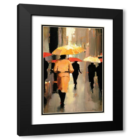 In Barcelona Black Modern Wood Framed Art Print with Double Matting by Christie, Lorraine
