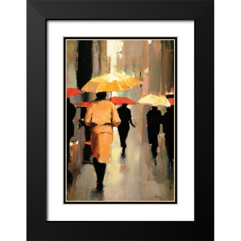 In Barcelona Black Modern Wood Framed Art Print with Double Matting by Christie, Lorraine
