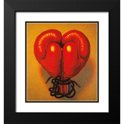 For Love or Money Black Modern Wood Framed Art Print with Double Matting by Colletta, TR