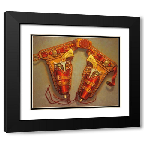 Trigger Happy Black Modern Wood Framed Art Print with Double Matting by Colletta, TR