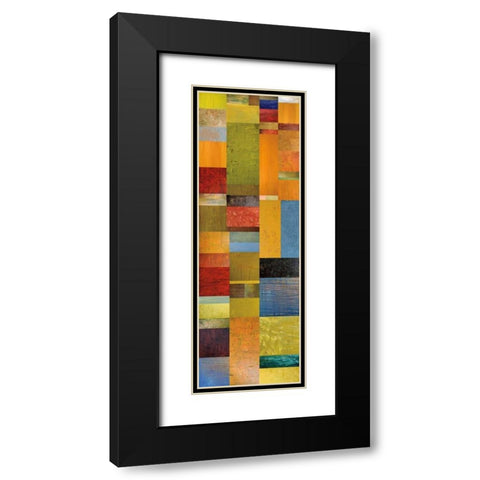 Color Panels with Green Grass Black Modern Wood Framed Art Print with Double Matting by Calkins, Michelle