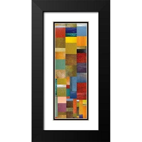 Color Panels with Water and Waves Black Modern Wood Framed Art Print with Double Matting by Calkins, Michelle
