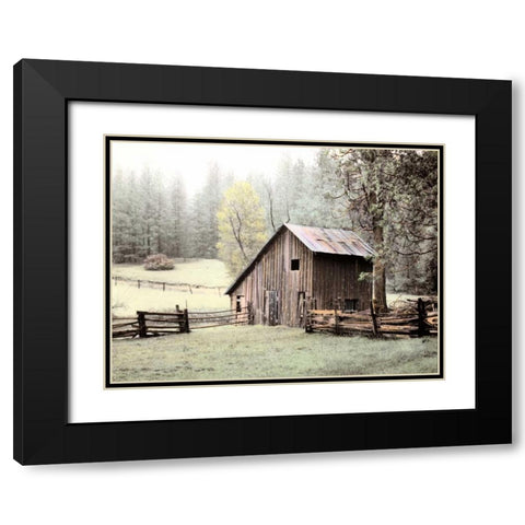 Barn near Sonora Black Modern Wood Framed Art Print with Double Matting by Culver, Laura