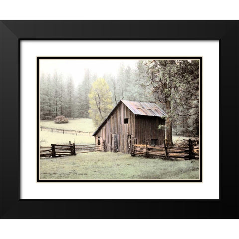 Barn near Sonora Black Modern Wood Framed Art Print with Double Matting by Culver, Laura
