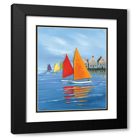 Mariners Landing Black Modern Wood Framed Art Print with Double Matting by Caldwell Fisher, Sally