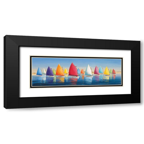 Flying Colors Black Modern Wood Framed Art Print with Double Matting by Caldwell Fisher, Sally