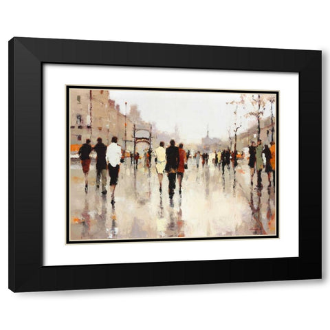 Lone Lilly Black Modern Wood Framed Art Print with Double Matting by Christie, Lorraine