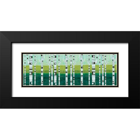 Birches at the Beach Black Modern Wood Framed Art Print with Double Matting by Calkins, Michelle