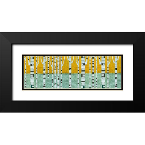 Birches in Early Winter Black Modern Wood Framed Art Print with Double Matting by Calkins, Michelle