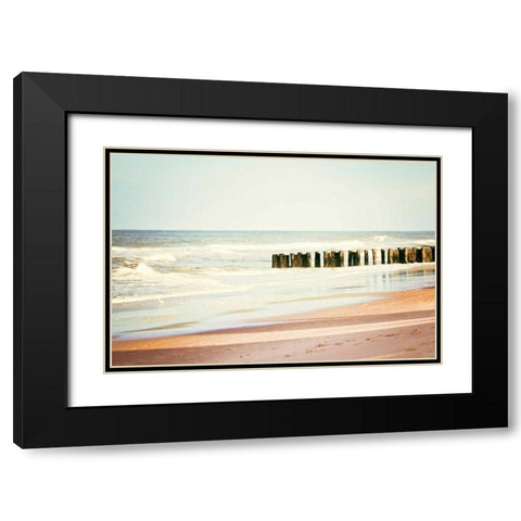 Shore Days Black Modern Wood Framed Art Print with Double Matting by Cochrane, Carolyn
