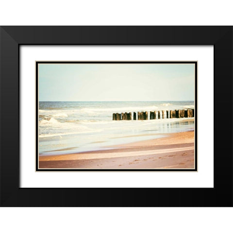 Shore Days Black Modern Wood Framed Art Print with Double Matting by Cochrane, Carolyn