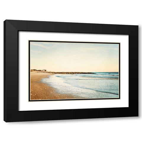 Walking on the Coast Black Modern Wood Framed Art Print with Double Matting by Cochrane, Carolyn