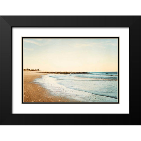 Walking on the Coast Black Modern Wood Framed Art Print with Double Matting by Cochrane, Carolyn
