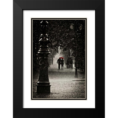 Fragments of Water Black Modern Wood Framed Art Print with Double Matting by Corso, Stefano