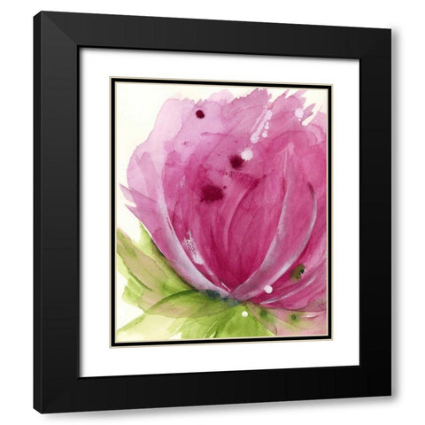 Pink Black Modern Wood Framed Art Print with Double Matting by Derman, Dawn