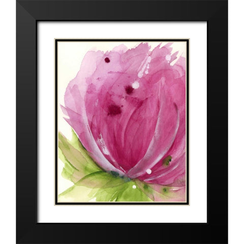 Pink Black Modern Wood Framed Art Print with Double Matting by Derman, Dawn