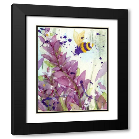 Pollinator Black Modern Wood Framed Art Print with Double Matting by Derman, Dawn
