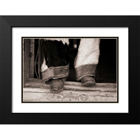 Furry Chaps Black Modern Wood Framed Art Print with Double Matting by Dearing, Lisa