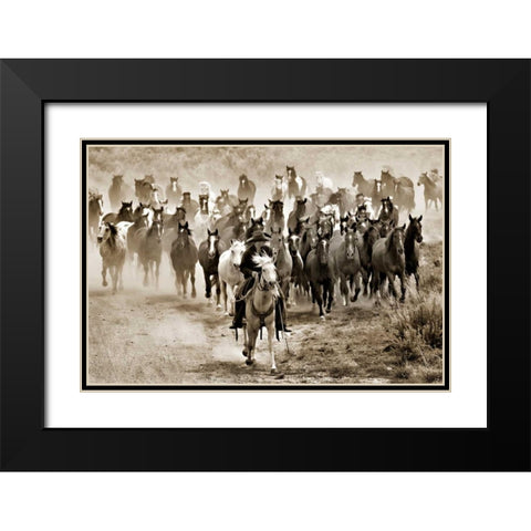 Heading Home Black Modern Wood Framed Art Print with Double Matting by Dearing, Lisa