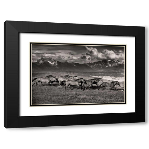 Mountain Range Mavericks Black Modern Wood Framed Art Print with Double Matting by Dearing, Lisa