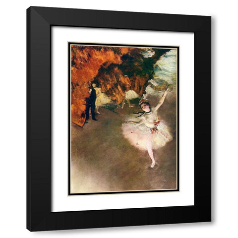 Ballet - lÃ¢â‚¬â„¢ÃƒÂ©toile (Rosita Mauri) Black Modern Wood Framed Art Print with Double Matting by Degas, Edgar