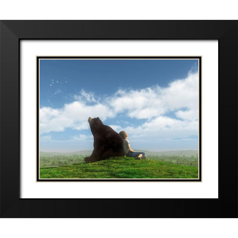 Cloud Watchers Black Modern Wood Framed Art Print with Double Matting by Decker, Cynthia