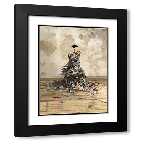 New Worth Black Modern Wood Framed Art Print with Double Matting by Decker, Cynthia