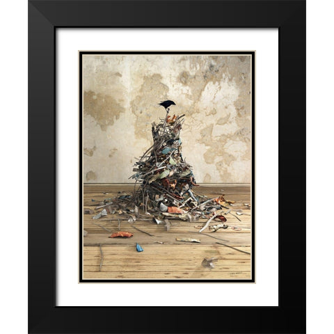 New Worth Black Modern Wood Framed Art Print with Double Matting by Decker, Cynthia