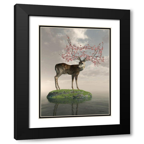 The Guardian of Spring Black Modern Wood Framed Art Print with Double Matting by Decker, Cynthia