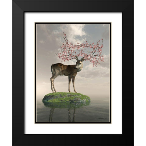 The Guardian of Spring Black Modern Wood Framed Art Print with Double Matting by Decker, Cynthia