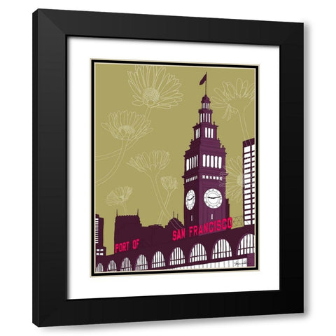 Ferry Building - San Francisco Black Modern Wood Framed Art Print with Double Matting by Donahue, Shane