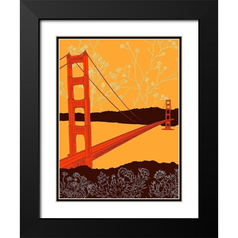 Golden Gate Bridge - Headlands Black Modern Wood Framed Art Print with Double Matting by Donahue, Shane