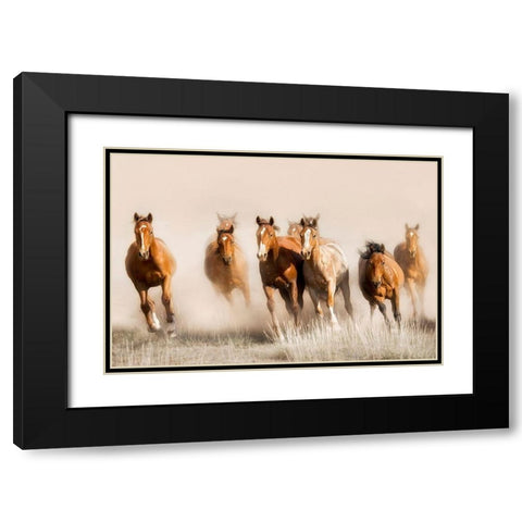 Outlaws Black Modern Wood Framed Art Print with Double Matting by Dearing, Lisa