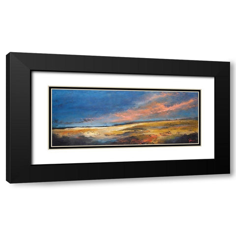 Ranch Romance Black Modern Wood Framed Art Print with Double Matting by Dennis, Patrick