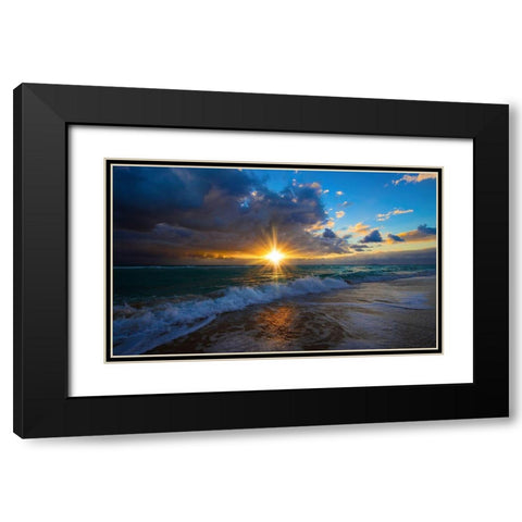 Sunrise Over Miami Beach Black Modern Wood Framed Art Print with Double Matting by Davis, Lizzy