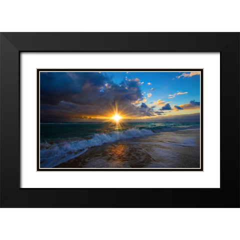 Sunrise Over Miami Beach Black Modern Wood Framed Art Print with Double Matting by Davis, Lizzy