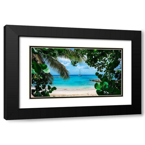 Window to Paradise Black Modern Wood Framed Art Print with Double Matting by Davis, Lizzy