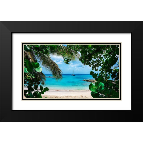 Window to Paradise Black Modern Wood Framed Art Print with Double Matting by Davis, Lizzy