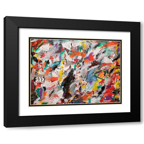 Meditations No. 4 Black Modern Wood Framed Art Print with Double Matting by Dick, Steven
